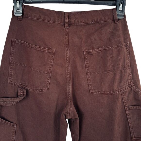 Garage JRS SZ 7 Carpenter Jeans High-Rise Pockets Zip-Fly Brown Womens - Picture 4 of 6